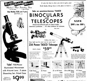 Wisconsin State Journal toy ads: 1960s
